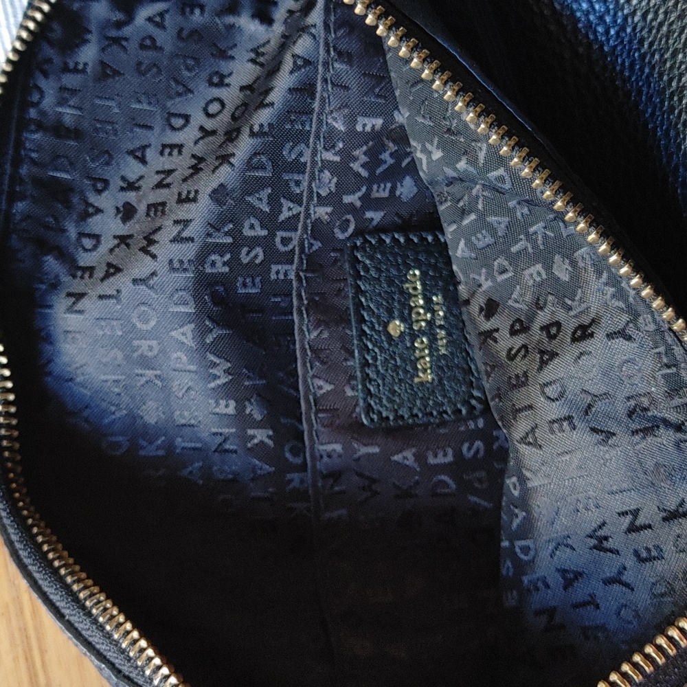 kate spade Black Pebbled Leather Crossbody Hobo with Tassel - Picture 4 of 6